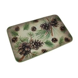 Microfiber Memory Foam Rustic Pine Cone Bath Mat 32 X 20 Inch