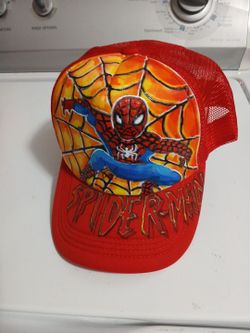 Hand painted animation character  trucker hats