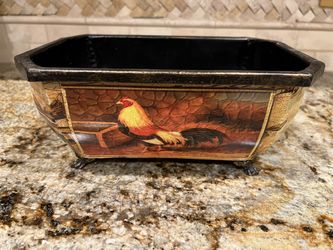 Footed Rooster Planter
