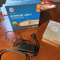 G-Technology 4TB G-DRIVE with USB-C Desktop External HDD