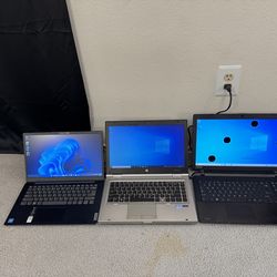 3 laptops