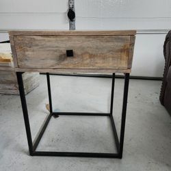 Industrial End Table