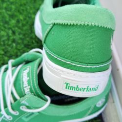 Timberland Men’s Green Canvas Shoes – Size 10