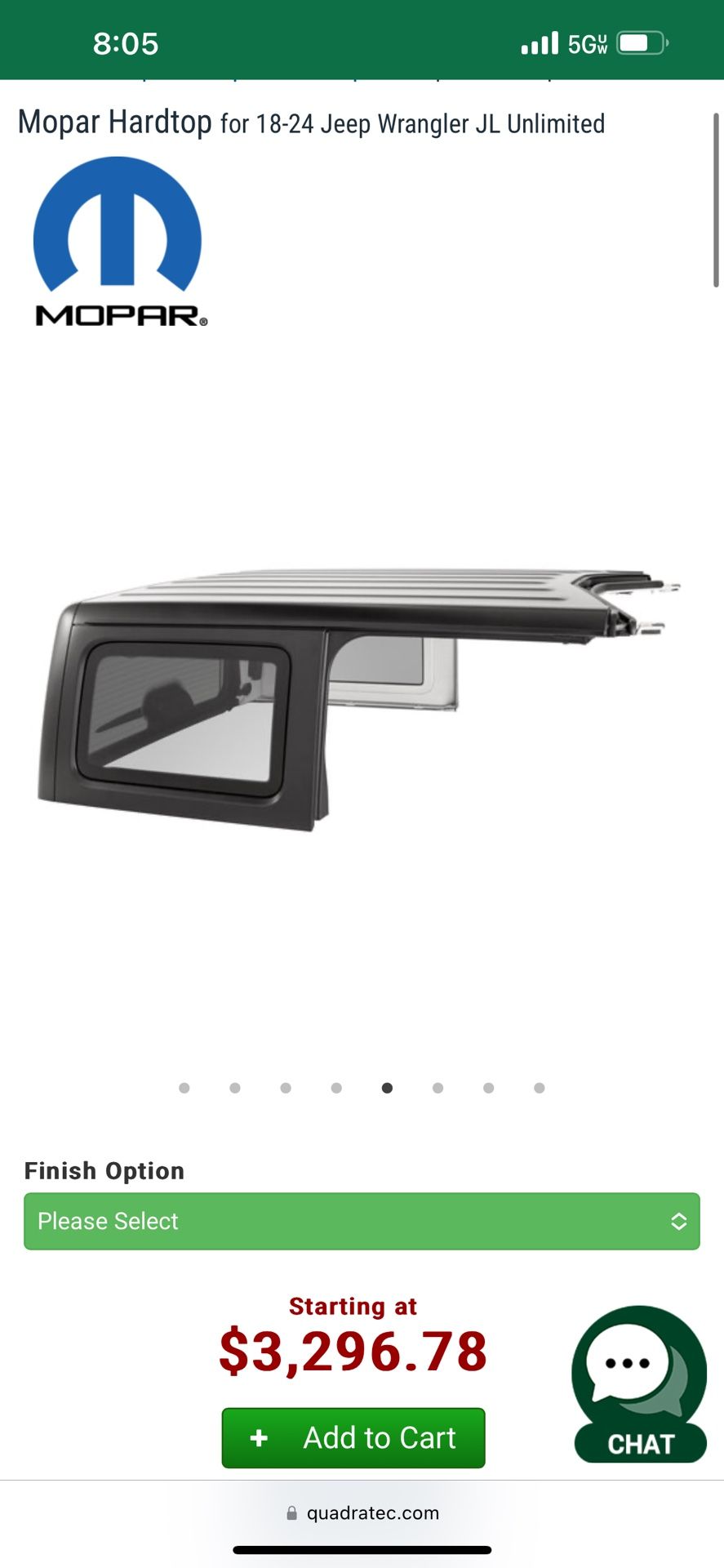 Hardtop With Wiper For JL Jeep Wrangler 4 Door- Mint condition