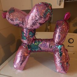 Ploofs™ Big Balloon  Sequin Plush Pink & Blue New