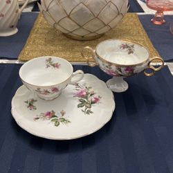 Royal Rose Fine China Japan Tea Plates/Cups