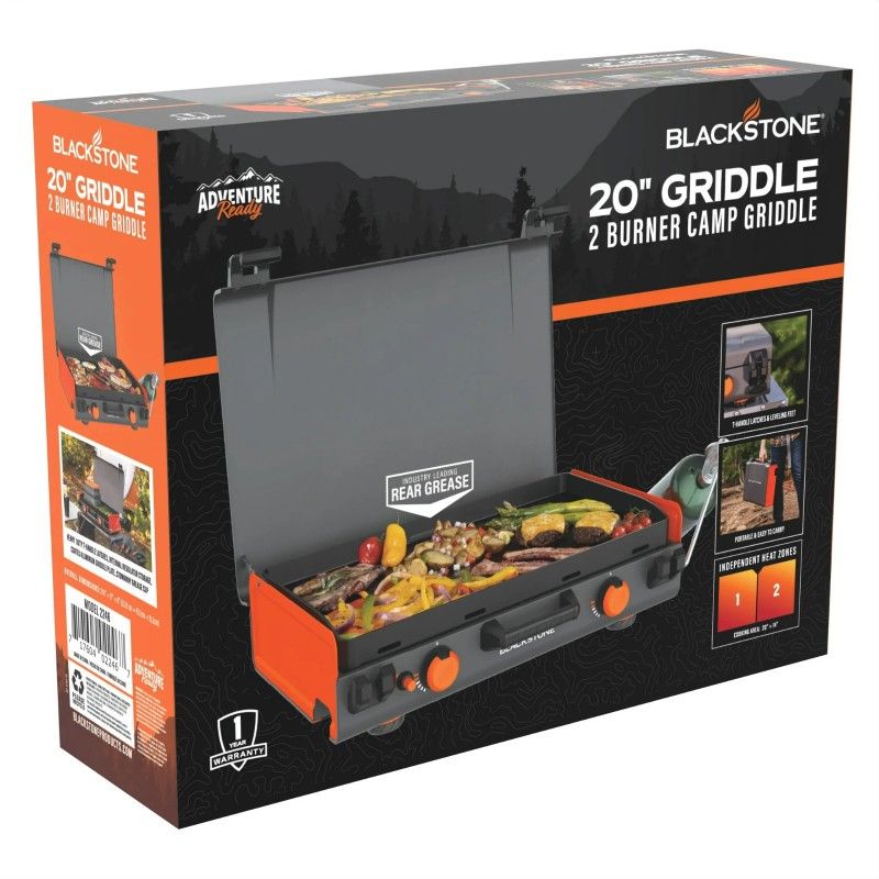 Blackstone Adventure Ready 20”x14” 2-Burner Propane Camping Griddle