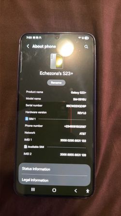 Samsung s23 plus 512g  unlocked for app carrier