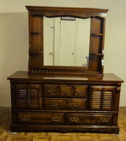 Solid wood dresser