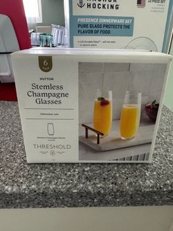 Stemless Champagne Glasses AND Pure Glass Dinner Set