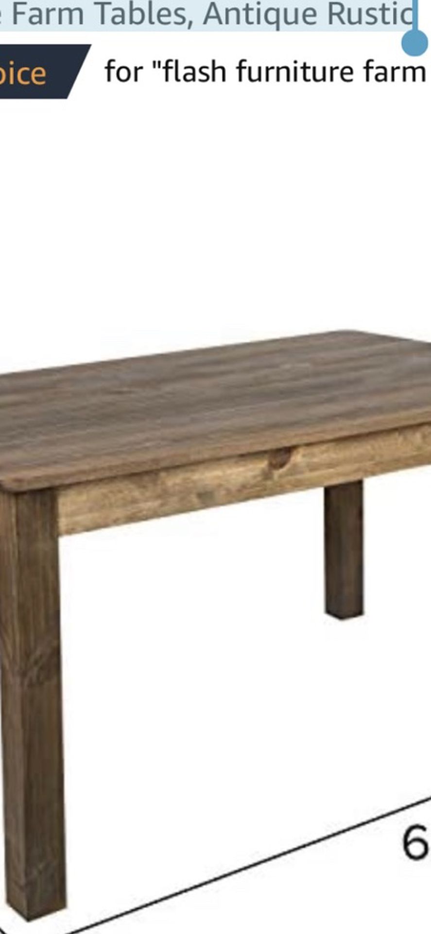 New In Box, Flash Furniture Farm Tables, Antique Rustic
