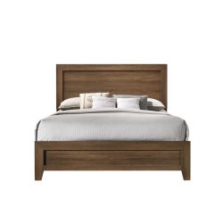 UBRAN STYLE OAK FINISH-QUEEN-SIZE-BED-FRAME-CAMA