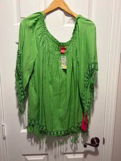 Brand New Sunny Leigh Lime Green Off Shoulder Top women’s size XL - Simi Valley