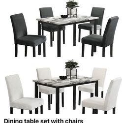 Dining table set with chairs