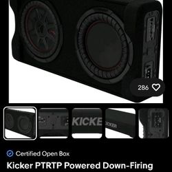 Brand New in box Kicker 10" Powered Subwoofer And Amp Installation Kit