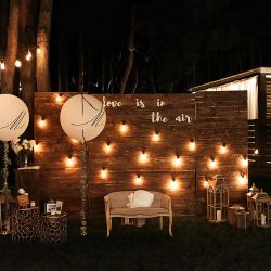 LED 96FT Outdoor String Lights Patio Lights With 30 Shatterproof Bulbs