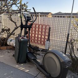 Elliptical, Large Luggage and Toys 