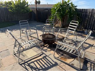 6 Piece Patio Furniture Set w/ Fire Pit