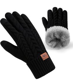 🆕 in 📦 Winter Gloves for Cold Weather,Warm Fleece Lined with Touchscreen,Wool,Soft Cozy,Thicked,Thermal,Elastic Cuffs,Driving Texting,Stretchy Knit