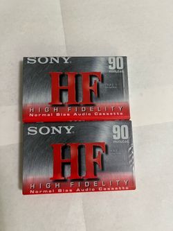 Sony HF High Fidelity 90 Minute Audio Cassette Normal Bias Blank Tape Sealed New