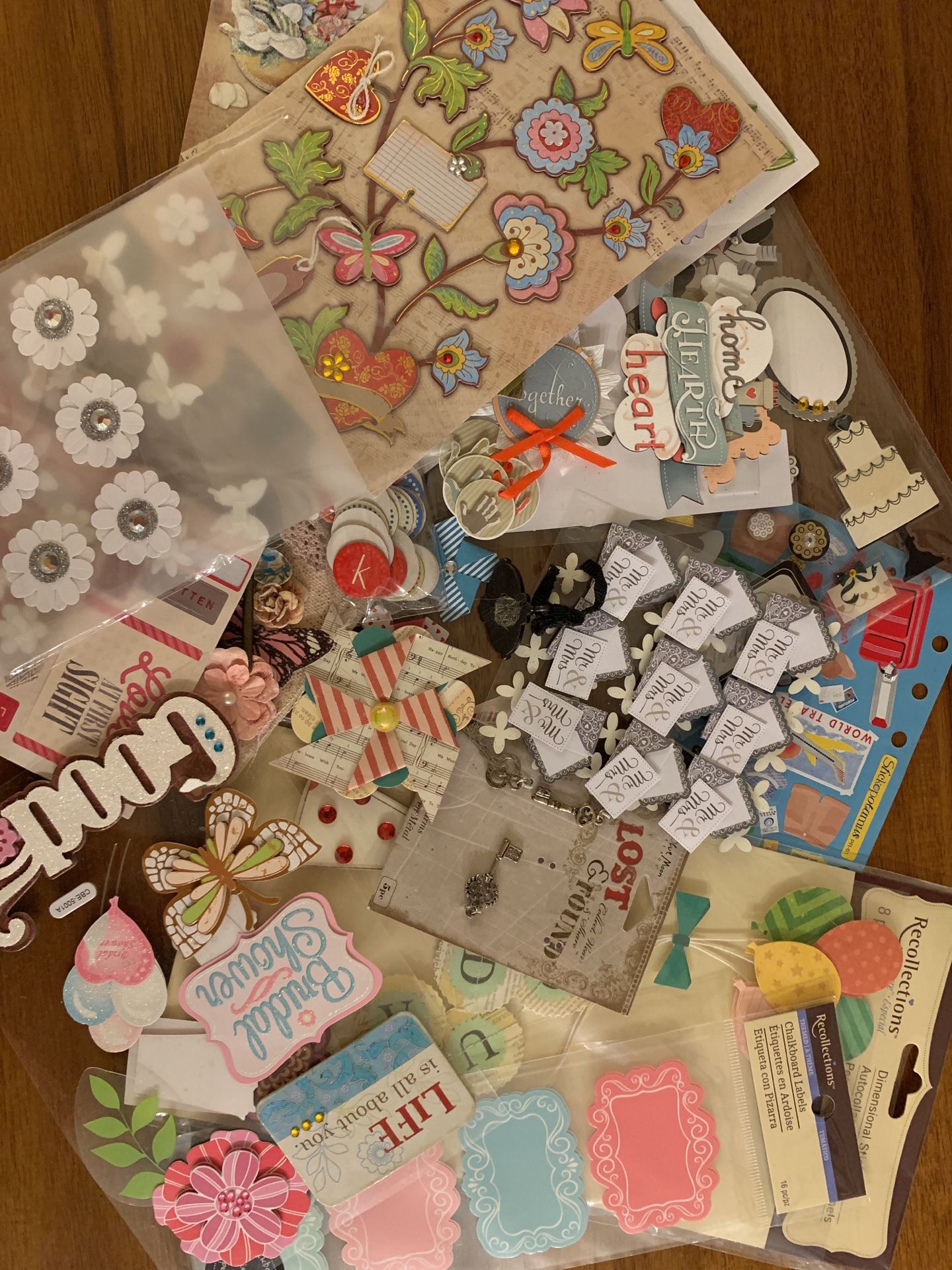 Scrapbooking Supplies - stickers and paper!
