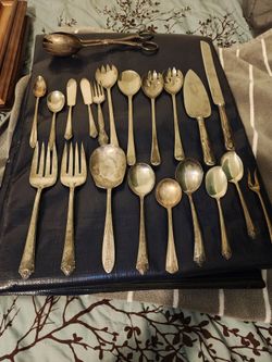Vintage Silver-Plated Flatware Serving Utensils