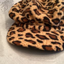 Womens Leopard Cap One Size Fits ALL 100% POLYESTER