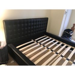Baxton Studio Tufted Queen Bed Frame