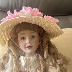  Beautiful Porcelain Doll 17”