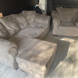 Light Brown  Sofa Set Sectional Couch L Shape