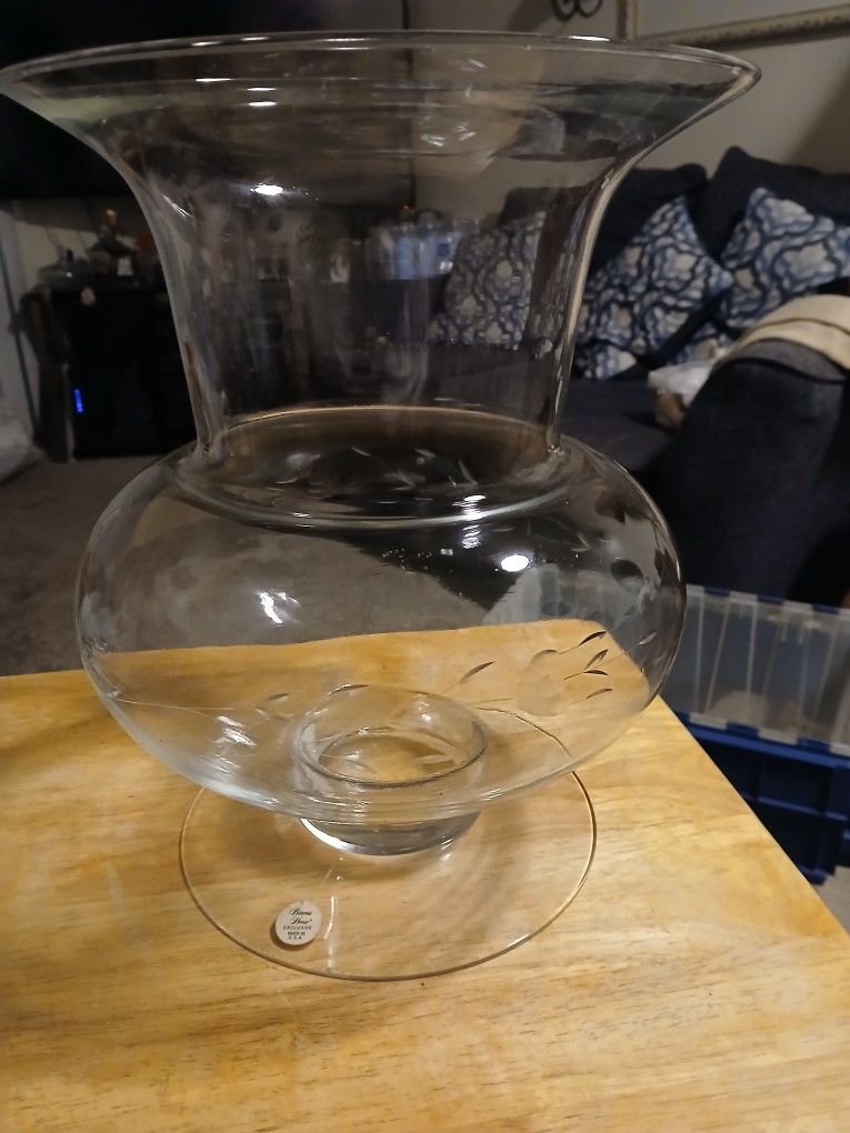 Princess House Crystal Large Vase 12 1/2 Tall