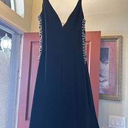Black V-Neck Prom Dress