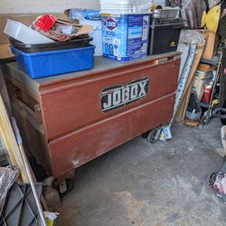 48 In Job Box Toolbox Upgraded With Industrial Casters And Outlets 