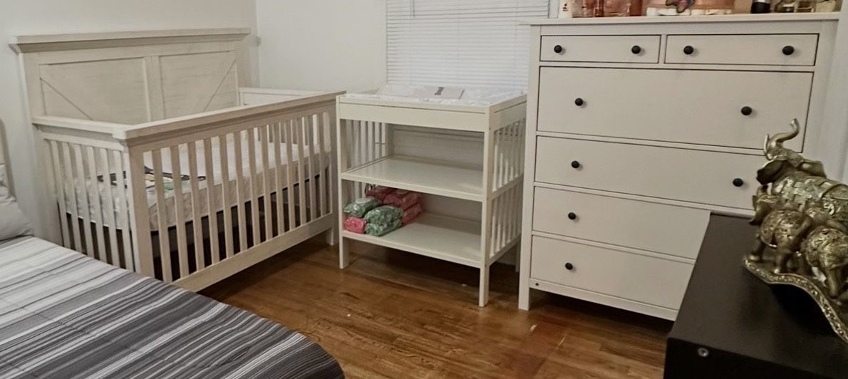 selling crib changing table and dresser All For $500