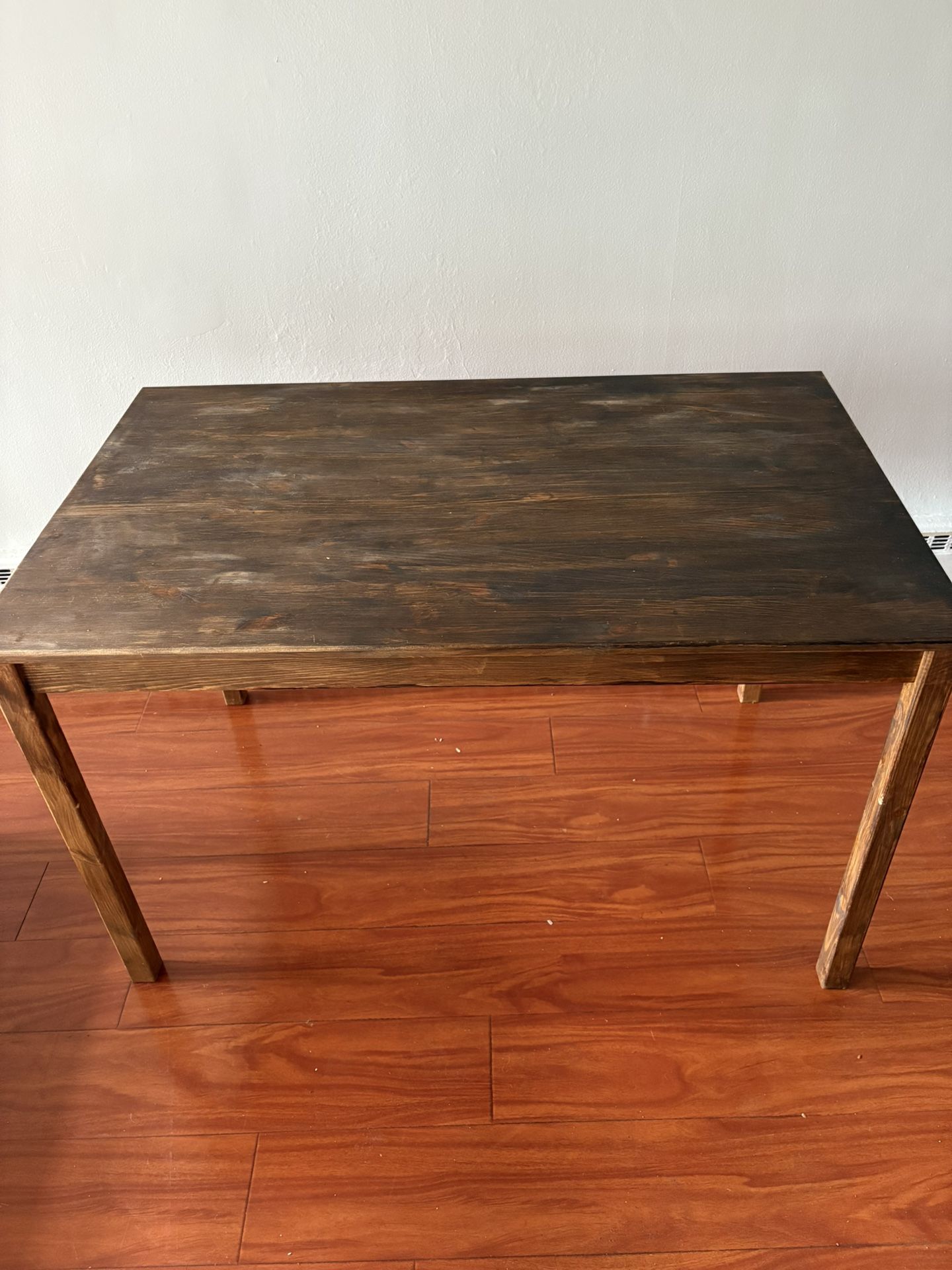 Wooden Table With Storage Bench And Chairs