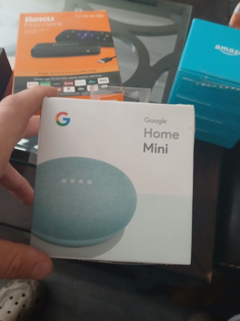 Google Mini Home And Amazon Echo Dot