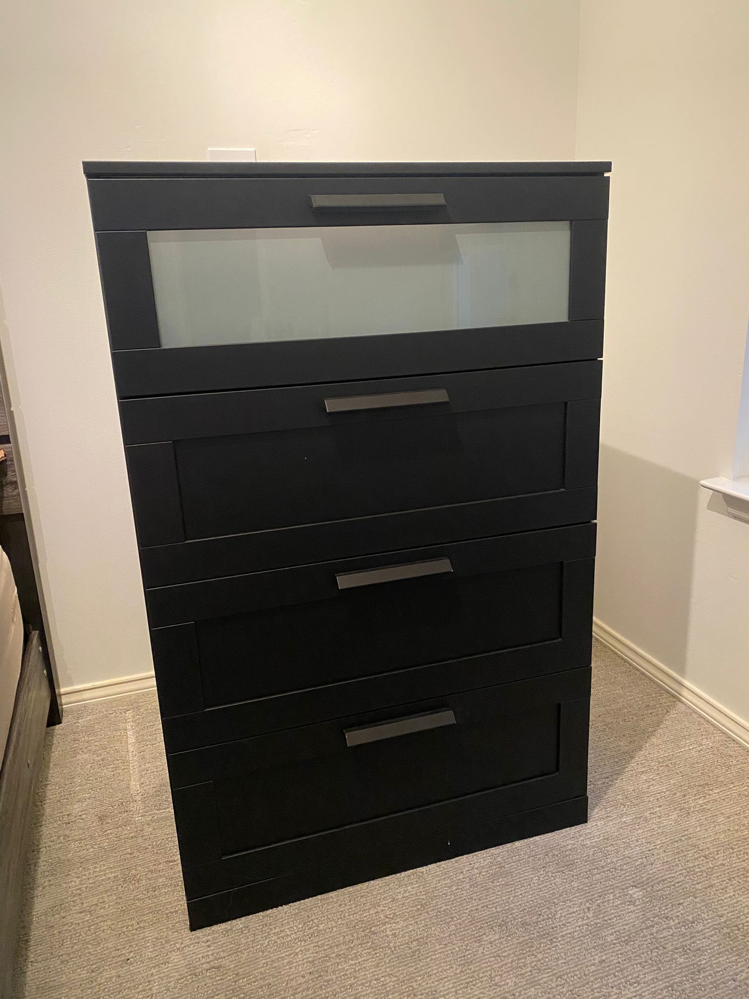 4 Drawer Black Dresser
