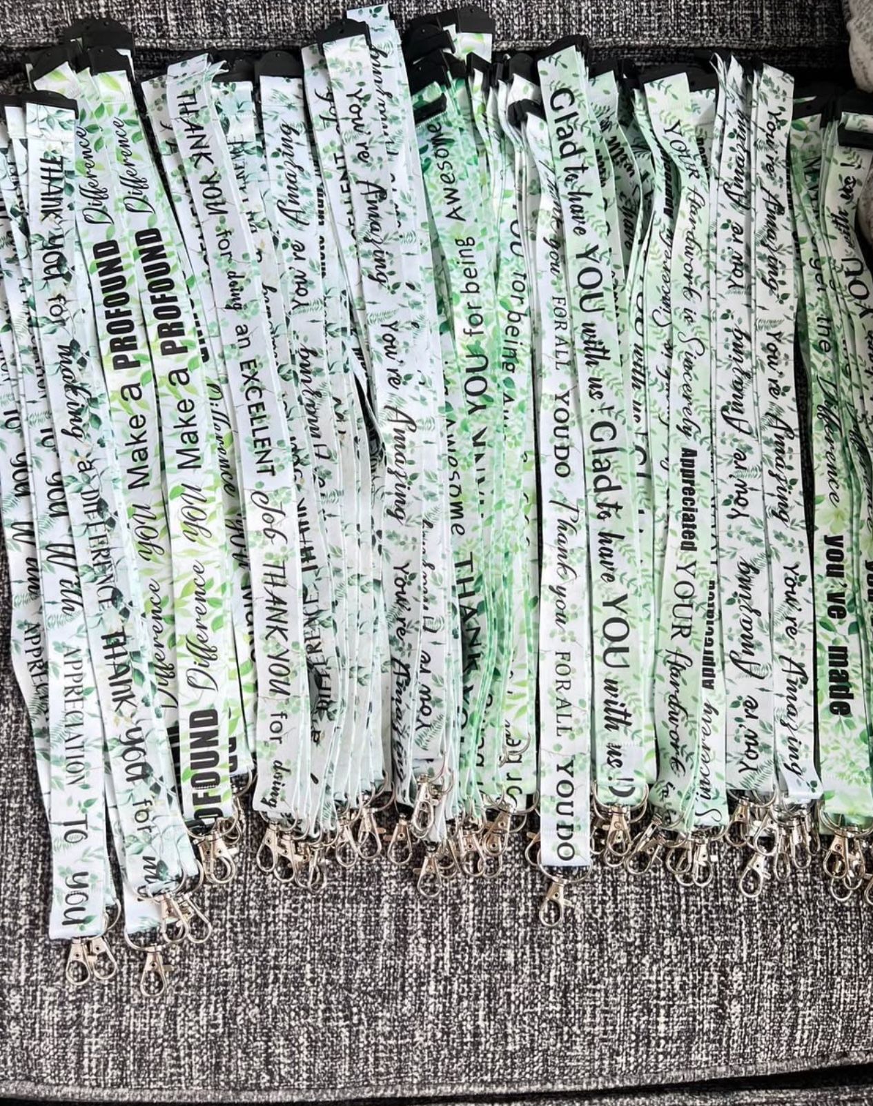 60 Pcs Thank You Lanyards Keychains