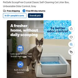 Self-cleaning Litter Box , Pet safe , Needs Crystal Replacement Tray 