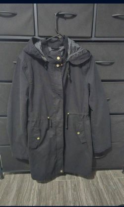 Black Long Utility Parka Jacket