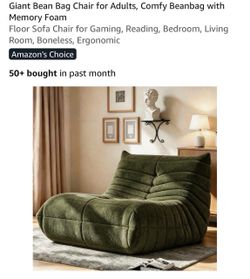 Giant Memory Foam Bean Bag Chair