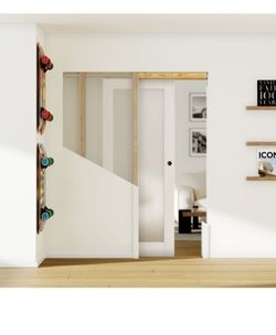 Pocket Door Solid Wood With Or Without Glass