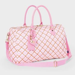 Roller Rabbit x Target Geo Hearts Softside Duffel Bag Pink VIRAL SOLD OUT