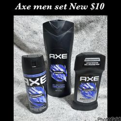 Men axe body wash /deodorant / body spray NEW SET $10