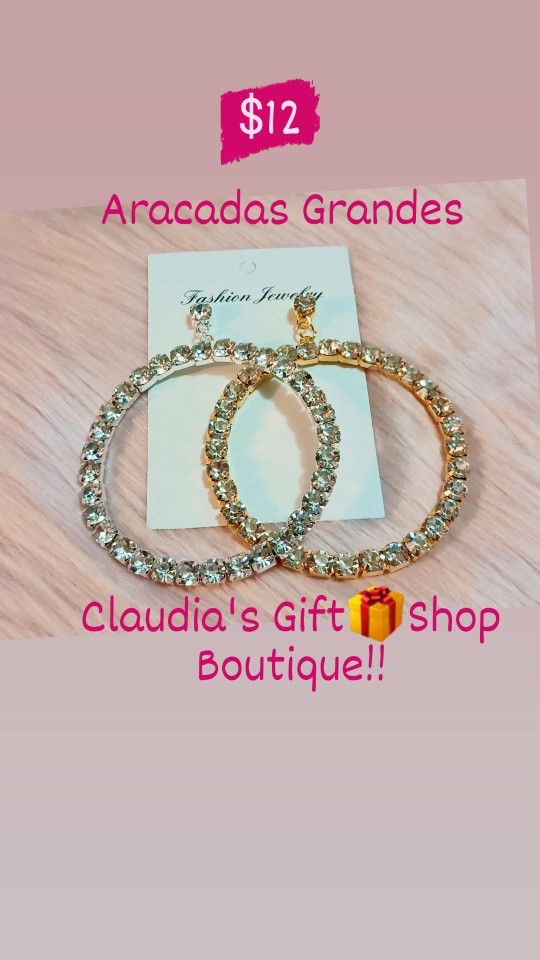 Big Crystal Hoops