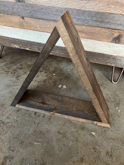 Wooden triangle Shelf Display