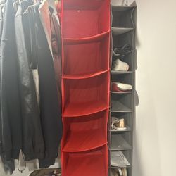 Red Hanging Closet Organizer