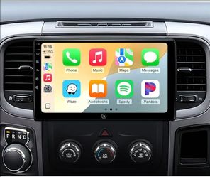 10.2 Inch Car Radio Stereo for Dodge Ram Pickup 1 3-2018, Wireless CarPlay & Android Auto, HD Touchscreen, GPS Navigation, HD Backup C
