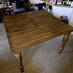 High Standing Oak Table And Chair