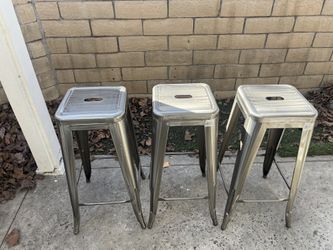 Brushed Steel Barstools